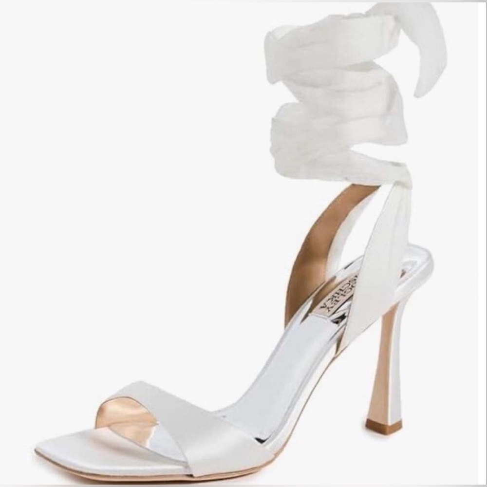 Elegant White Strappy Heels